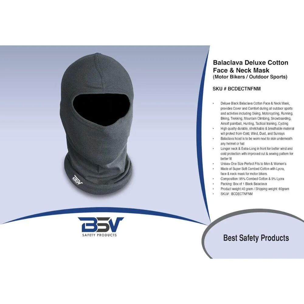 Cotton Balaclava Face Mask All Season Outdoor Ski Snow Motorcycling Cycling